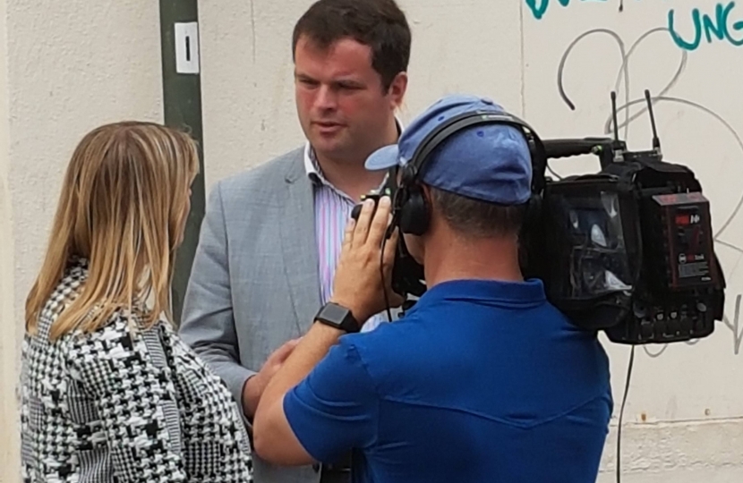 Kevin Speaking To The BBC in Castle Circus About ASB There.