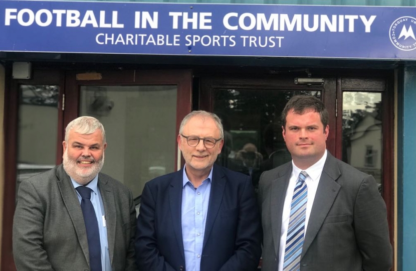 Cllr Dave Thomas, Clarke Osborne and Kevin Foster MP