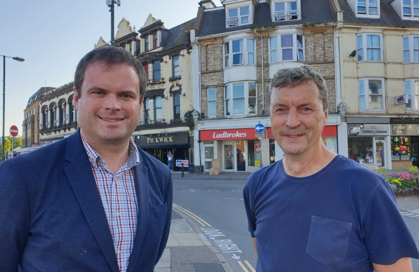 Kevin in Station Square With Local Trader.