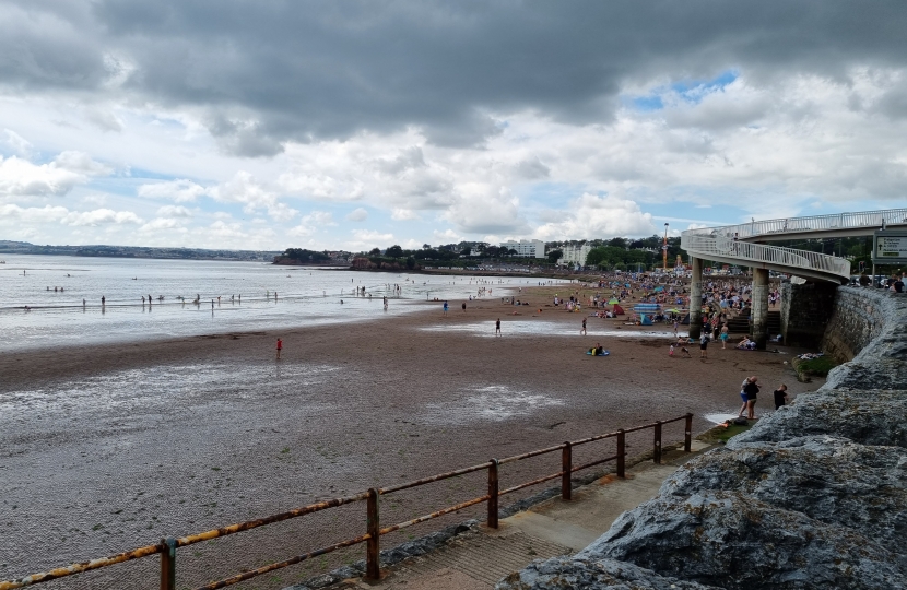 Torre Abbey Sands Busy With Visitors