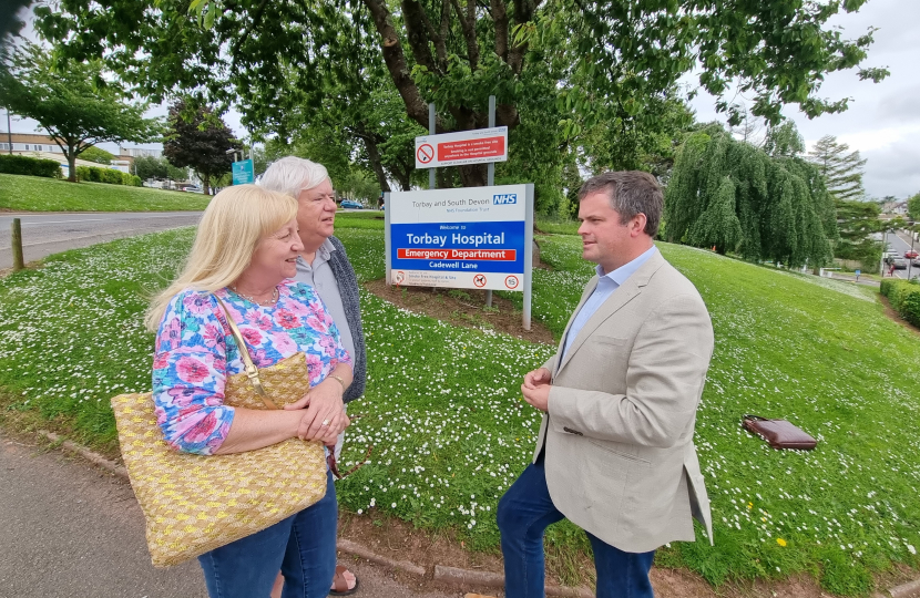 Kevin with local residents who want to see the promised investment delivered.