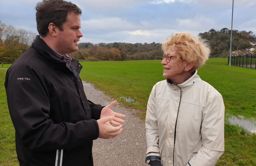 Kevin Foster MP with Cllr Jane Barnby when campaigning.