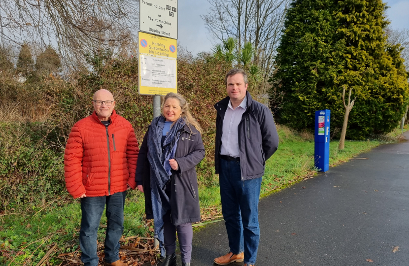 Kevin Foster MP at the site of Edginswell Railway Station where work is due to start in 2023.