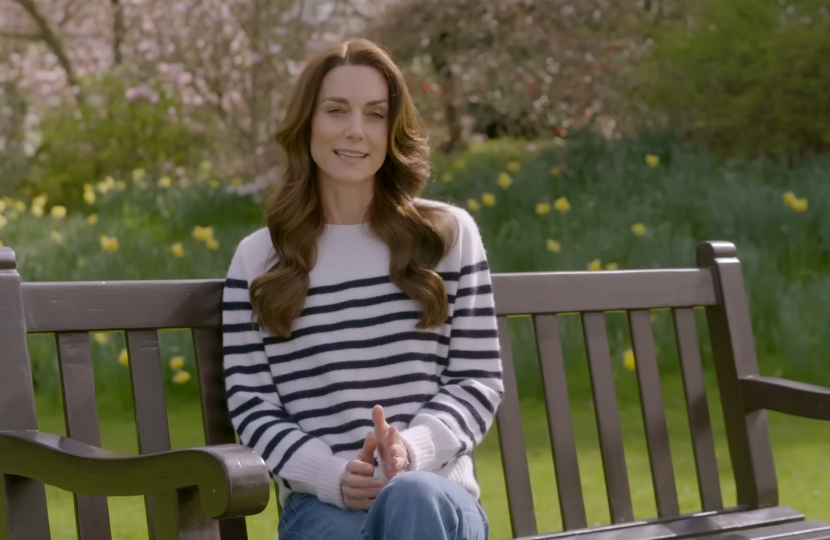 HRH The Princess of Wales speaking in the video address which confirmed her cancer diagnosis.