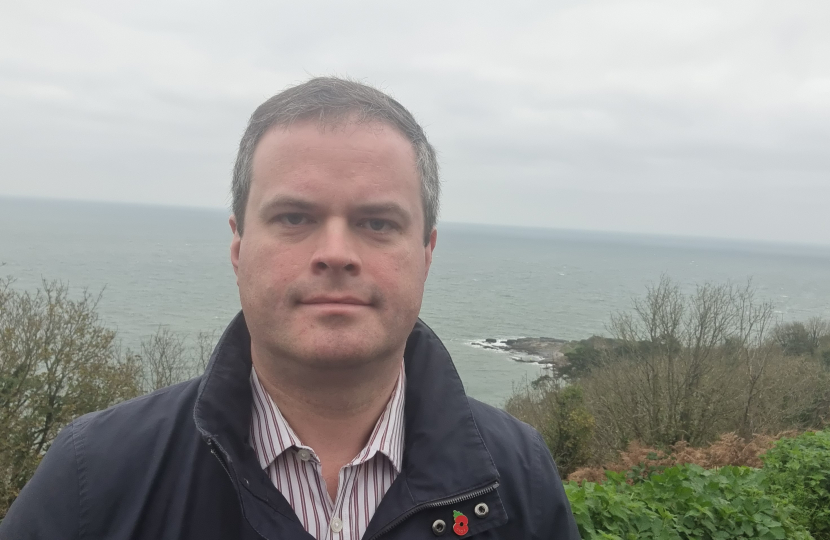 Kevin at Hope's Nose which was once the main outfall for Torquay's waste, but is still retained as a storm outlet.