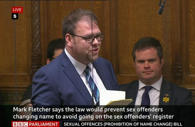 Screen shot of Kevin Foster MP in the House of Commons chamber on 1st March 2023 to hear Mark Fletcher introduce his bill.