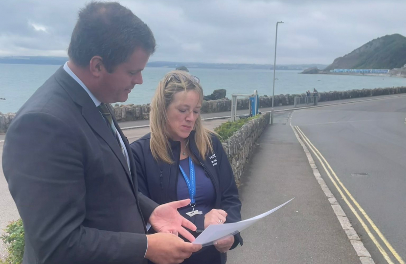 Kevin Foster MP with South West Water CEO Susan Davey.