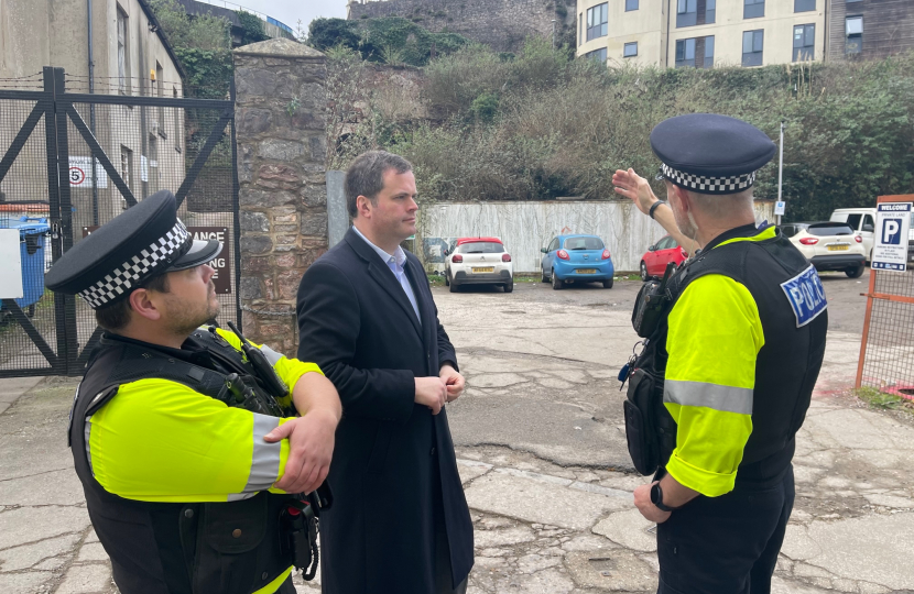 Kevin out with the Police in Torquay Town Centre