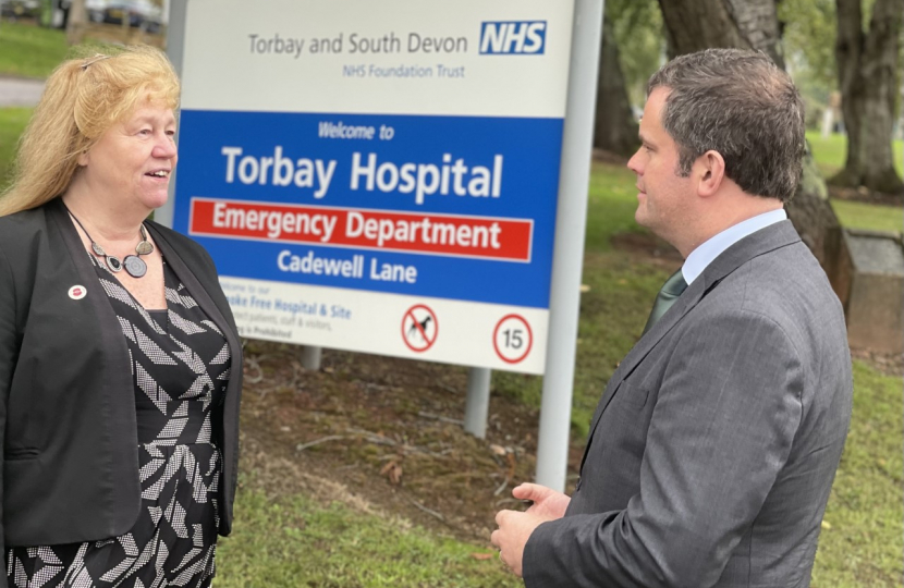 Kevin Foster MP at Torbay hospital