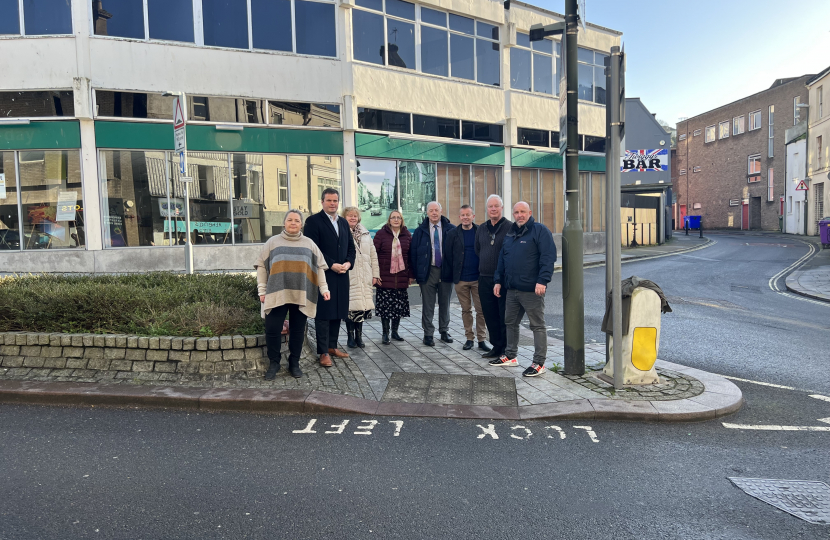 Kevin Foster in Torquay Town Centre with Conservative Candidates for Torbay Council