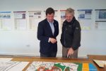 Kevin discussing the plans for Paignton