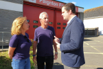 Kevin With Councillors Outside Paignton Fire Station.