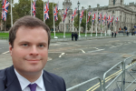 Flags Flying Outside Parliament For The Queen's Speech