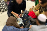 Evacuees from Afghanistan being processed by UK Border Force