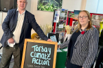 Cllrs Andrew Barrand and Hazel Foster at Torbay's Own Climate Conference.