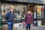 Kevin and Hazel visiting a local independent trader.