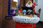 A Festive Knitted Nativity Scene in St Marychurch.