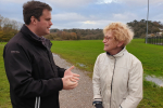 Kevin Foster MP with Cllr Jane Barnby when campaigning.