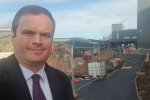 Kevin at the new Acute Medical Unit as the final building works are completed.