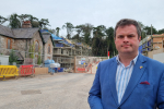 Kevin at the building site for homes on the former site of the Palace Hotel's indoor Tennis Courts.