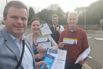 Torbay MP Kevin Foster and local Police & Crime Commissioner Alison Hernandez, out on the doorsteps in Torquay.