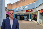 Kevin Foster MP outside Union Square Shopping Centre