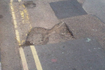 Pothole In a Local Road