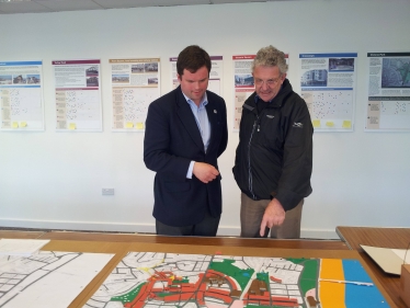 Kevin discussing the plans for Paignton