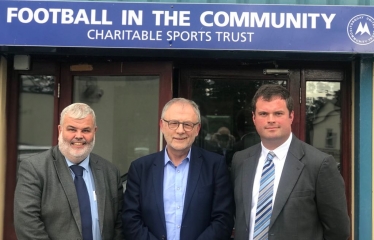 Cllr Dave Thomas, Clarke Osborne and Kevin Foster MP