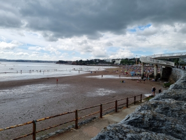 Torre Abbey Sands Busy With Visitors