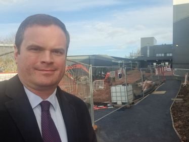 Kevin at the new Acute Medical Unit as the final building works are completed.