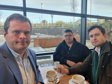 Kevin meets with Brixham Resident Andrew Strang and Anthony Mangnall MP 