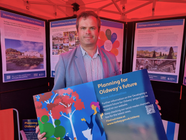 Kevin Foster MP at the Oldway Consultation Stand. 