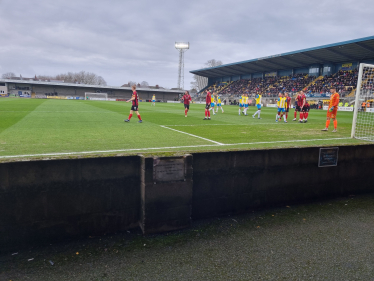 A picture taken during a match at Plainmoor.