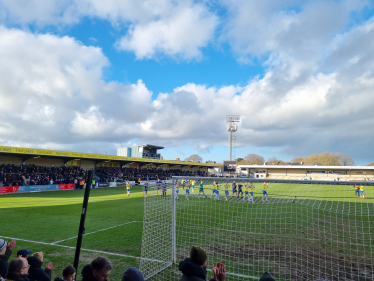 Matchday at Plainmoor Stadium.