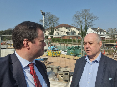 Kevin visits the site with Cllr Andrew Barrand 