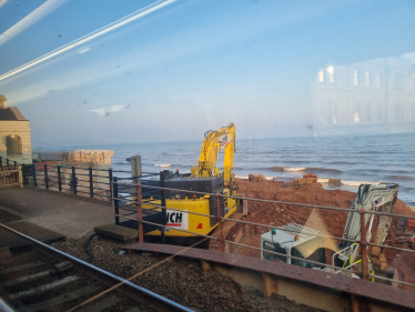 Passing Train Travellers Can See The Ongoing Works