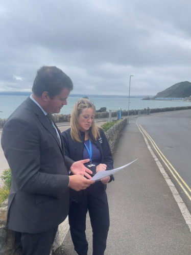 Kevin Foster MP with South West Water CEO Susan Davey.