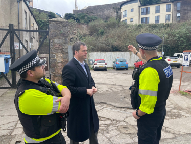 Kevin out with the Police in Torquay Town Centre