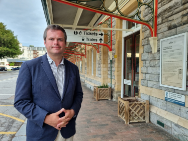 Kevin Foster MP at Torquay Ticket Office