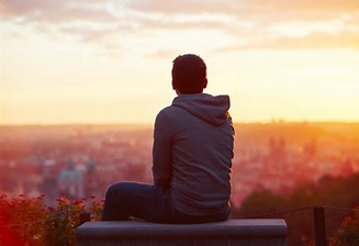 A young person looking to the horizon