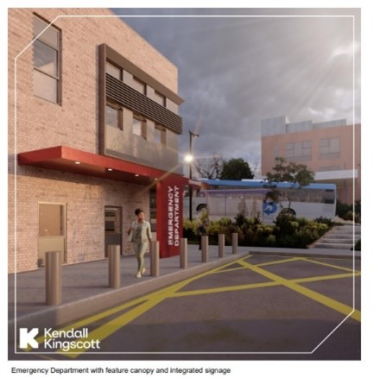 An artist's impression of the new Emergency Department shared by the Hospital Trust.