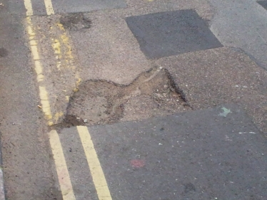 Pothole In a Local Road